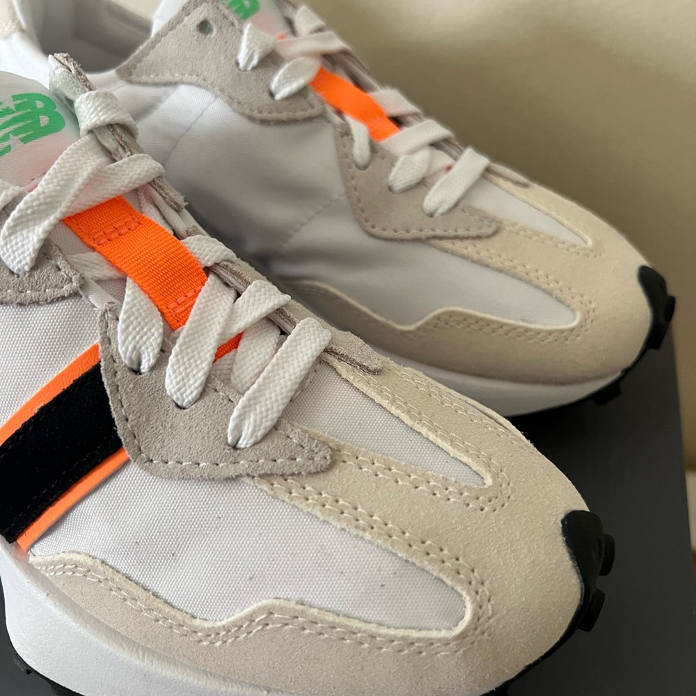 New Balance 327 Sneakers Lime Leaf/Hot Mango WS327NC Women’s Size 6.5 BNIB - Picture 6 of 16